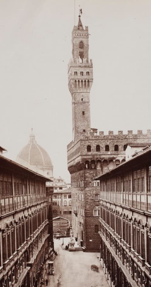 Out-of-plane seismic response of the Arnolfo Tower of Palazzo Vecchio in Florence.
